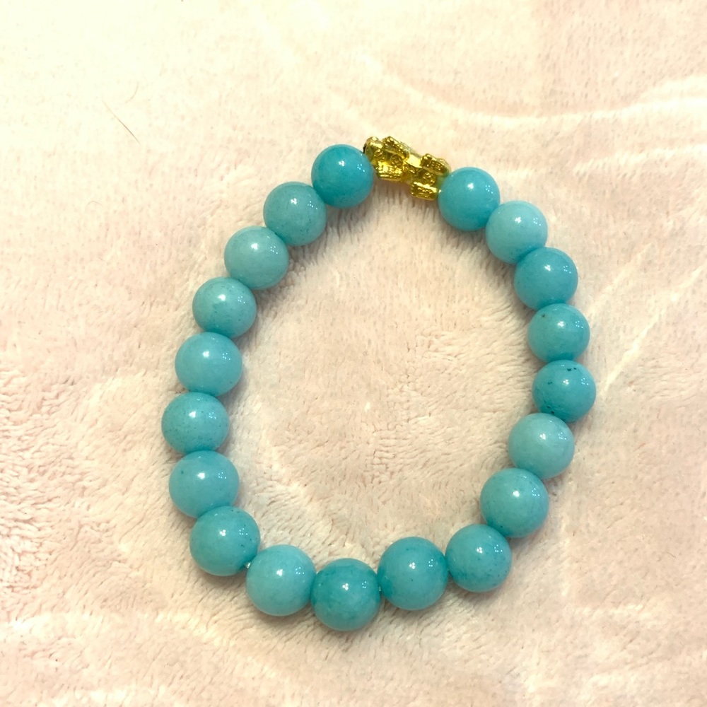 ❌SOLD❌🌼REAL 24K PIYAO AMAZONITE BRACELET🌼